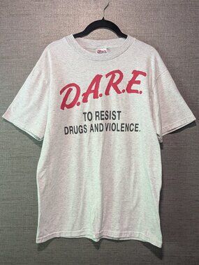 Original Vintage 90's D.A.R.E. To Resist Drugs and Violence T-shirt Size Medium